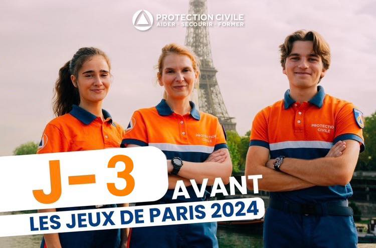 Plus que 3 jours avant les Jeux de Paris 2024 ! La Protection Civile et ses bénévoles finalisent leur préparation à cet événement mémorable. Logisticiens, responsables hébergements, cellules opérationnelles… tous sont dans les starting-blocks 💪🏽Et vous, êtes-vous prêts ? 🏆 © Photo : Mathurin Napoly / FNPC© Conception graphique : Emilie Lefevre / FNPC